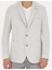 Erkek Açık Gri Ex. Slim Fit Keten Karışımlı Ceket 50285142-VR001 6