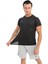 Erkek Kamuflaj Desenli Kısa Kollu Siyah Compression Fitness Gym Body Tshirt DMNS56321 2