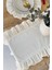 Pileli Keten Runner - Dekoratif Runner - Sehpa Örtüsü - 40 x 110 cm 2
