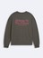 Sloganlı Sıfır Yaka Uzun Kollu Relaxed Fit Gri Sweatshırt 2
