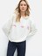 Sırtı Baskılı Kapüşonlu Fermuarsız Relaxed Fit Lila Sweatshırt 5