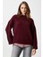 Pntrst Bordo Bisiklet Yaka Oversize Triko Kazak 1