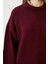 Pntrst Bordo Bisiklet Yaka Oversize Triko Kazak 5