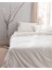 Relief King Size %100 Pamuk Bağlamalı Nevresim Takımı - Ekru/kırmızı 2