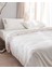 Relief King Size %100 Pamuk Bağlamalı Nevresim Takımı - Ekru/kırmızı 3