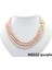 NE032-PEMBE Moda Charm Doğal Güney Denizi Inci 3 Satırlar Boncuk Kolye Altın Düğme Aksesuarları Kadın Düğün Noel Hediyesi Takı (Yurt Dışından) 2