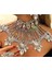 Gümüş Moda Kristal Gelin Takı Kadınlar Için Rhinestone Geometrik Gerdanlık Su Damlası Zincir Yaka Kolye Aksesuarları S (Yurt Dışından) 3