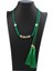 53CM Tarzı LLNK220614YEŞIL Sunspicem Fas Kadın Gerdanlık Püsküller Kolye 18 K Altın Rengi Arapça Kaftan Abaya Dokuma Kolye Kazablanka Gelin Takı (Yurt Dışından) 3