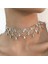 Gümüş Tarzı T2 Lüks Yapay Elmas Örgü Şekli Kısa Gerdanlık Kolye Charm Boyun Takı Kadınlar Için Bling Kristal Içi Boş Püskül Kolye Parti Hediyeler (Yurt Dışından) 3