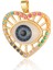 VC056X3 3pcslot Nazar Emaye Yonca Kuşburnu Zirkon Kolye Moda Kalp Pirinç Cz Charms Kadınlar Dıy Takı Kolye (Yurt Dışından) 5