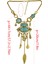 Gümüş Bohemian Collier Femme Püskül Maxi Sikke Boyun Zinciri Türk Yeşil Taş Kolye Kadın Önlüğü Yaka Bildirimi Necklac Çingene Takı (Yurt Dışından) 3