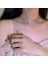 FE1030-A Trendy Pembe Kristal Kalp Gerdanlık Kolye Kadın Kızlar Için Zarif Kübik Zirkonya Zincir Gerdanlık Kolye Collares Parti Takı (Yurt Dışından) 4