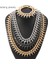 46CM Tarzı Altın Rengi Hip Hop 23 mm Ağır Buzlu Out Küba Perçin Spike Dikenler Link Zinciri Tam Kristal Açacağı Erkek Bileklik Kolye Erkekler Takı Için (Yurt Dışından) 2