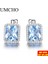 Topaz Umcho Lüks Nano Gök Mavisi Topaz Taş Klipsli Küpeler Takı Katı Terling Gümüş Küpe Kadınlar Için Doğum Günü Hediyesi (Yurt Dışından) 3