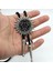 No.5 Boyutu Bolo Yeni Varış Siyah Sihirli Pentagram Bolo Kravat Trendy Steampunk Pentagram Cam Kubbe Slayt Kolye Kovboy Bolo Kravat (Yurt Dışından) 2