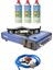 Ng 501 Çantalı Tekli Portatif Ocak + 3 Adet Kartuş +Hortum Dedantör Musluk Set 1