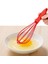 10 Inç Kırmızı Stil Yumurta Çırpıcı Kaymaz Silikon Temizlemesi Kolay Pişirme Aletleri Krem Çırpma Manuel Süt Köpürtücü Yumurta Aracı Mutfak Aksesuarları (Yurt Dışından) 5