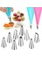 E14-14PCS-MAVI Tarzı Silikon Pasta Torbası G Nozullar Dondurma Kremalı Kek Dekorasyon Araçları Pasta Çantaları + 24 Nozul Seti Yeniden Kullanılabilir Ipuçları Mutfak (Yurt Dışından) 5