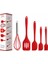 Kırmızı Stil 5 Adet Mutfak Gereç Seti Silikon Kazıyıcı Yağ Fırçası Yumurta Çırpma Spatula Pişirme Gereçleri Çok Amaçlı Mutfak Kek Alet Seti (Yurt Dışından) 3