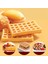 Yuvarlak Stil 4 Izgara Dikdörtgen Silikon Waffle Kalıpları Kek Kalıbı Gözleme ve Waffle Makinesi Dıy El Yapımı Mutfak Bakeware Aksesuarları AT57 (Yurt Dışından) 5
