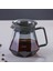 400ML Stili Kaplama Dumanlı Gri Cam Cezve Seti Bulut Pot V60 Kahve Huni Filtre Fincan Kahve Kağıdı ile Çok Parçalı Set Damla Şişe Seti (Yurt Dışından) 1