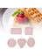 Pembe Tarzı 5 Adet Yapışmaz Gıda Sınıfı Silikon Kek Bisküvi Waffle Kalıp Bakeware Pişirme Aracı Dayanıklı Pratik Bakeware (Yurt Dışından) 2