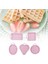 Pembe Tarzı 5 Adet Yapışmaz Gıda Sınıfı Silikon Kek Bisküvi Waffle Kalıp Bakeware Pişirme Aracı Dayanıklı Pratik Bakeware (Yurt Dışından) 4