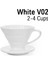 Beyaz V02 Stili Seramik V60 Kahve Damlatıcı Kahve Makinesi Üzerine Dökün V Şekli Damla Kahve Filtresi Claolor Beyaz Siyah Kırmızı Kahverengi V01 V02 (Yurt Dışından) 1
