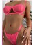 Kadın Neon Fuşya Dantelli Balenli Sütyen Külot Takım 3
