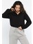 Polo Yaka Şardonlu Kadın Sweatshirt 2