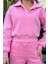 Polo Yaka Şardonlu Kadın Sweatshirt 2