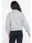 Polo Yaka Şardonlu Kadın Sweatshirt 3