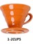 Turuncu 1-2 Bardak Stili Seramik Kahve Süzgeci Motor Stil Kahve Damlatıcı Filtre Bardak Kalıcı Pour Over Kahve Makinesi ile Ayrı Stand Için (Yurt Dışından) 1