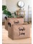 Jüt Simple Living Baskılı Küçük Boy 2'li Düzenleyici Saklama Sepeti Set 15X25X18 1