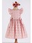 Fırfırlı Broderie Fiyonklu Kız Çocuk Elbisesi - Pembe 1