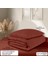 Organik Pamuk Akfil Nevresim Takımı Tek Kişilik 160X220 cm Bordo 5
