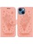 IPhone 15 Artı Kickstand Kart Yuvaları Kabartma Gül Çiçekler Flip Pu (Yurt Dışından) 1