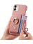 IPhone 12 Mini Kart Yuvaları Premium Dokulu Deri Halka Standı (Yurt Dışından) 3