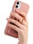 IPhone 12 Mini Kart Yuvaları Premium Dokulu Deri Halka Standı (Yurt Dışından) 4