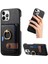 IPhone 12 Için Kılıf Pro Max Halka Standı Premium Dokulu Deri Kart Yuvaları (Yurt Dışından) 1