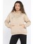 Kadın Taşlı Kapüşonlu Şardonlu Sweatshirt 2