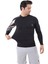 Erkek Uzun Kollu Tek Kol Kuru Kafa Desenli Compression Fitness Gym Spor Body Tshirt DMN89766 5