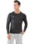 Erkek Siyah Uzun Kol Kamuflaj Desenli Compression Fitness Gym Body Tshirt DMN25478 2