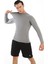 Erkek Uzun Kollu Gri Compression Fitness Gym Body Tshirt DMN25478 3