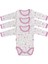 Çocuk Body 3'Lü Çıtçıtlı Uzun Kollu - 2 - 3 - 4 Yaş - Pembe 2