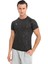 Erkek Kamuflaj Desenli Kısa Kollu Siyah Compression Fitness Gym Body Tshirt DMNS56321 2