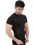 Erkek Siyah Kısa Kollu Compression Fitness Gym Body Tshirt DMNS56321 1