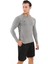 Erkek Uzun Kollu Gri Compression Fitness Gym Body Tshirt DMN25478 5