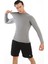 Erkek Uzun Kollu Gri Compression Fitness Gym Body Tshirt DMN25478 2