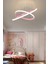 Sonya Modern Tasarım Çocuk Bebek Odası - Salon - Mutfak Pembe Renk Beyaz Ledli 2 Li LED Avize 1